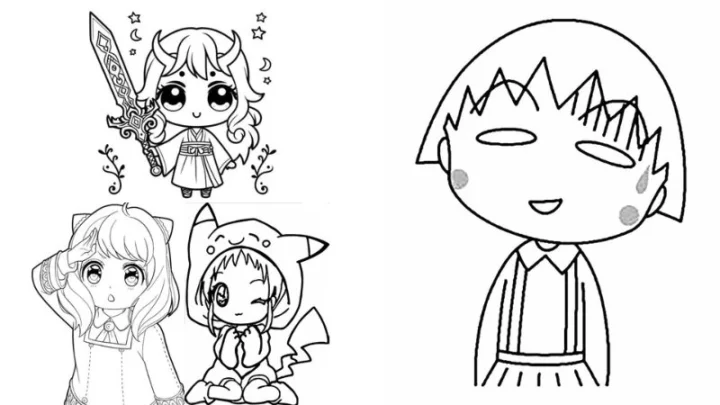 100 Ảnh Tranh Tô Màu Chibi Cute Độc Đáo Dễ Thương Nhất