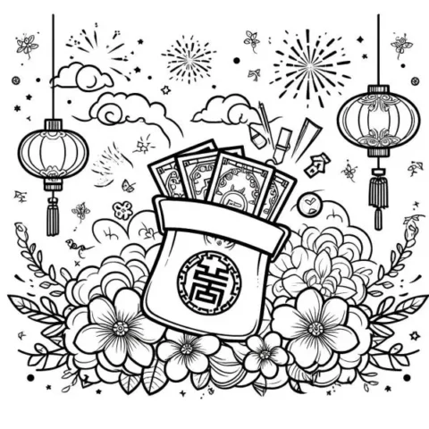 Khám phá bộ tranh tô màu bao lì xì Tết vui nhộn!