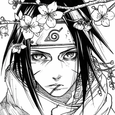 100 Ảnh Tranh Tô Màu Itachi Đẹp & Ngầu Nhất Cho Bé Sáng Tạo