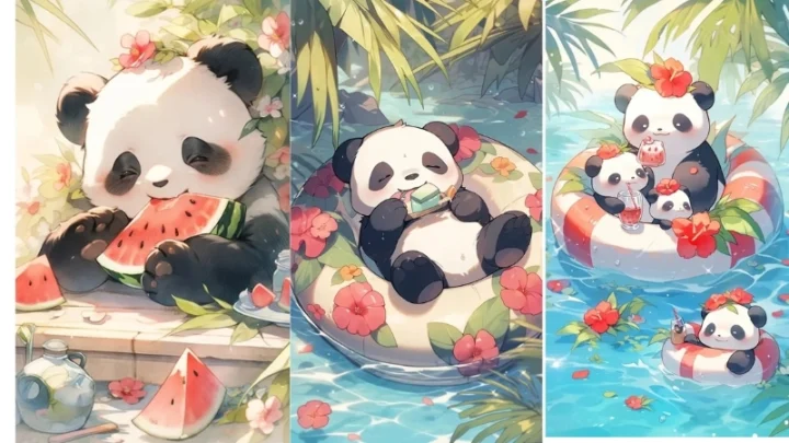 100 Ảnh chibi panda siêu dễ thương, làm tan chảy mọi trái tim