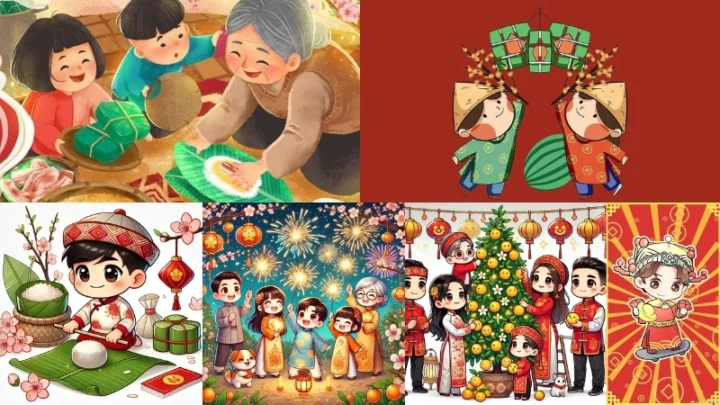 100 Ảnh Chibi Tết Dễ Thương Nhất Đón Xuân Rộn Ràng