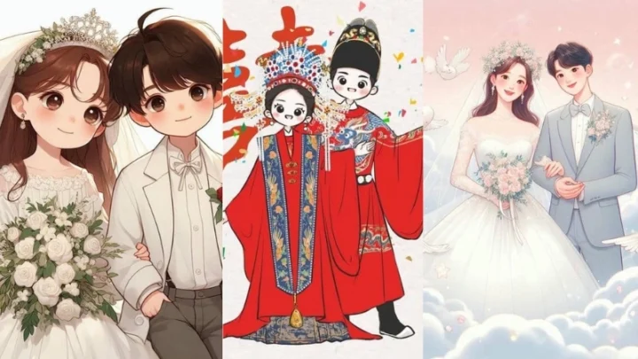 100 Ảnh Cô Dâu Chú Rể Chibi Tuyệt Đẹp Cho Ngày Trọng Đại