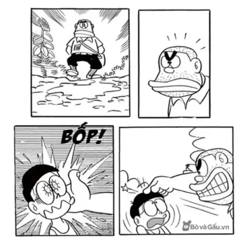 Meme tát nobita hài hước