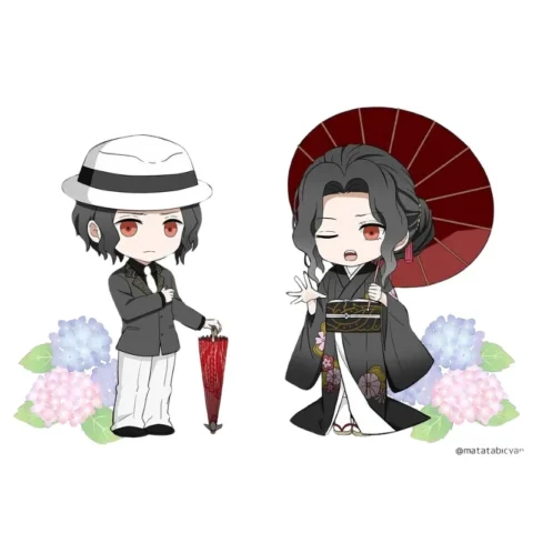 muzan-chibi-91 Muzan Nakime cặp đôi quỷ kết hợp âm nhạc