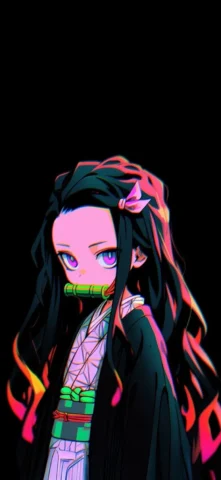 nezuko-17 Trang trí điện thoại bằng Nezuko Kamado wallpaper cực xinh