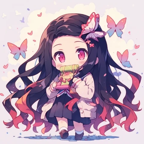 nezuko-30 Chiêm ngưỡng loạt hình Nezuko chibi đẹp nhất