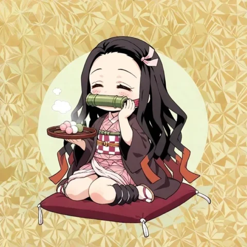 nezuko-34 Mê mẩn với phong cách Nezuko Kamado chibi