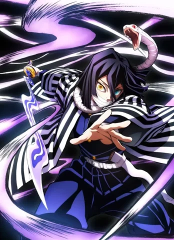 obanai-04 Tinh tế và huyền bí qua từng nét Obanai Iguro Fanart