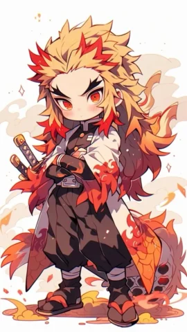 rengoku-19 Bộ sưu tập ảnh Rengoku chibi siêu đáng yêu