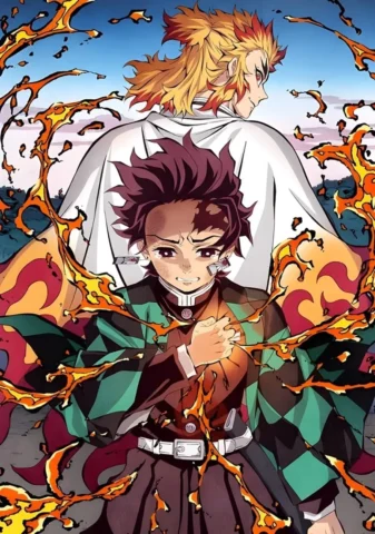 rengoku-22 Tình huynh đệ qua ảnh Tanjiro and Rengoku wallpaper