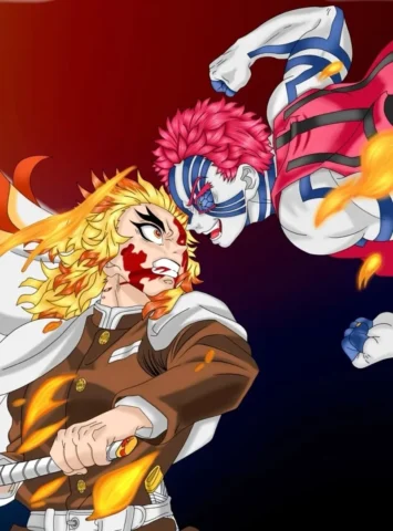 rengoku-29 Bi tráng và đầy máu lửa Rengoku x Akaza