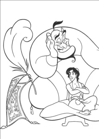 100 Ảnh Tranh Tô Màu Aladdin Và Thần Đèn Độc Đáo