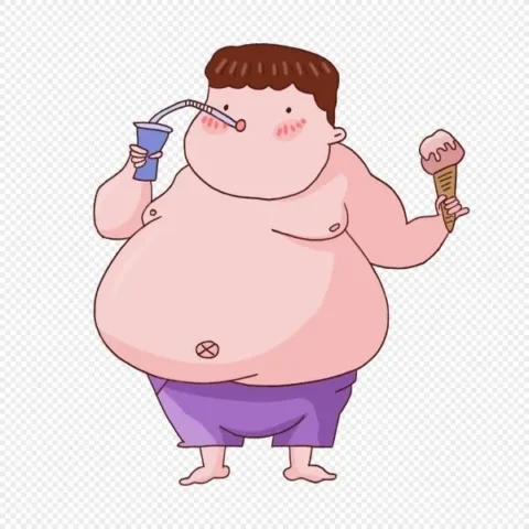 Ảnh chibi béo dễ thương với đôi má phúng phính.