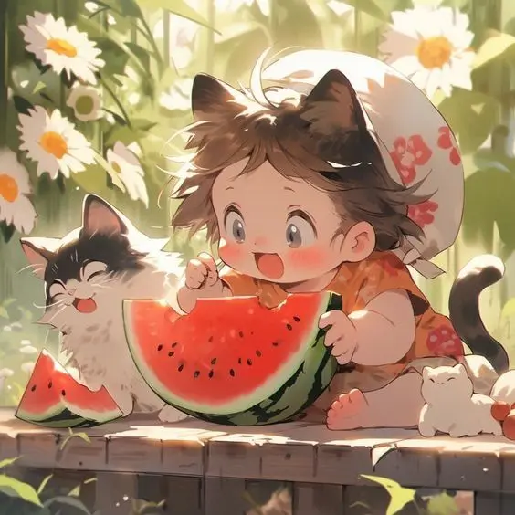 Avatar dưa hấu cute siêu đáng yêu cho mọi trang cá nhân
