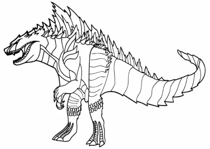 Khám phá tranh tô màu Godzilla đầy sức mạnh, giúp bé yêu thêm sáng tạo!